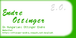 endre ottinger business card